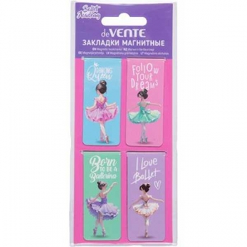 Закладка магнитная deVENTE  Ballet Academy (25*56,6мм) набор 4 шт арт.8065501