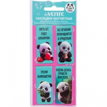 Закладка магнитная deVENTE  Yummy Panda (25*56,6мм) набор 4 шт арт.8065502