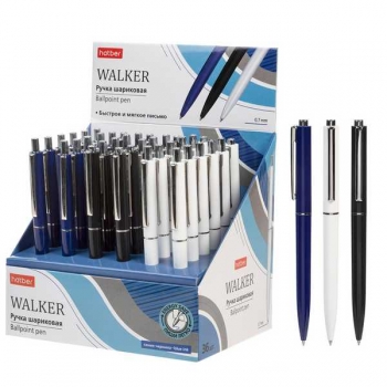 Ручка шариковая автоматическая Hatber Walker Classic, 0.7мм, корпус ассорти, синяя арт.BP_086983
