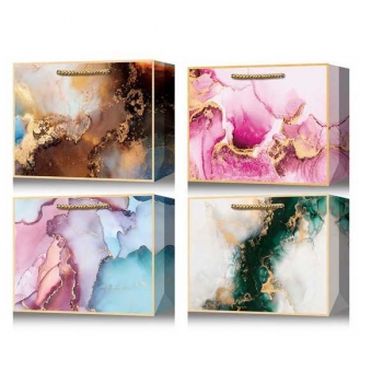 Пакет подарочный 59x44x17 см бумажный deVENTE Marble, горизонтальный, ассорти  арт.9041427
