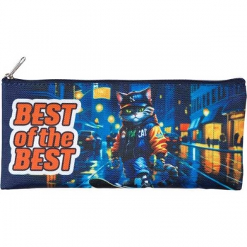 Пенал мягкий плоский 215х90х10мм Attomex Best Of The Best, текстильный, на молнии арт.7024500