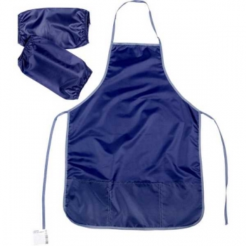 Фартук с 3 карманами и нарукавниками 500х700 мм (L) deVENTE, СИНИЙ арт.7042459