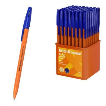Ручка шариковая ErichKrause R-301 ORANGE, 0.7мм, синяя арт.63068 Ручка шариковая ErichKrause R-301 ORANGE, 0.7мм, синяя арт.63068