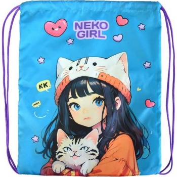 Мешок для обуви Attomex 1-отделение 35х43 см NekoGirl арт.7040571