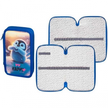 Пенал л/т 2-отдел. 205х120 deVENTE Happy Pinguin, конгрев, фольга арт.7012507