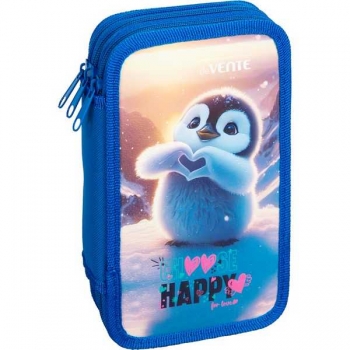Пенал л/т 3-отдел. 205х120 deVENTE Happy Pinguin, конгрев, фольга арт.7013507