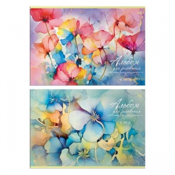 Альбом для рисов. А4 40л. на скрепке BG Цветочная фантазия арт.АР4ск40 58153