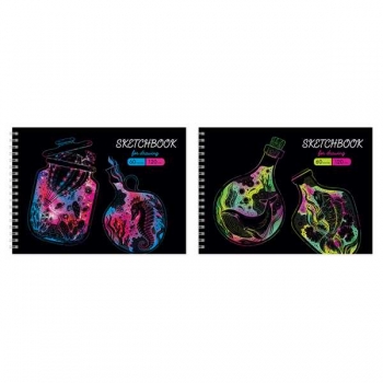 Скетчбук-блокнот А5 60л. на гребне BG Imagine, 120г/м2, матовая ламинация, выборочный лак арт.СА560гр_57143