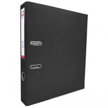 Файл-регистратор А4/75мм ПВХ WORPSON c мет. уголком, с карманом на корешке, АССОРТИ, черный арт.554_черн