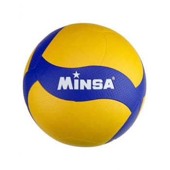 Мяч волейбольный, №5, окружность 65-67см, 260г., PVC, синий с желтым  арт.МБ-4814