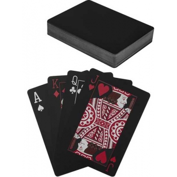 Карты игральные пластиковые Фолд 54 карты, черные, 63*88мм арт.ИН-8094