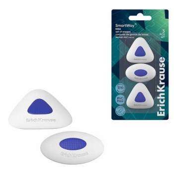 Ластик ErichKrause с центровкой SmartWay Mini  в наборе 3 шт арт.60778