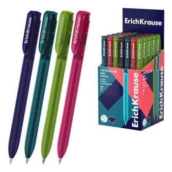 Ручка шариковая автоматическая ErichKrause Crystalline Matic Reef, 0.7мм, синяя арт.63125