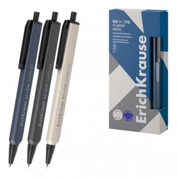 Ручка шариковая автоматическая ErichKrause Severe Matic Classic, 0.7мм, синяя арт.61098