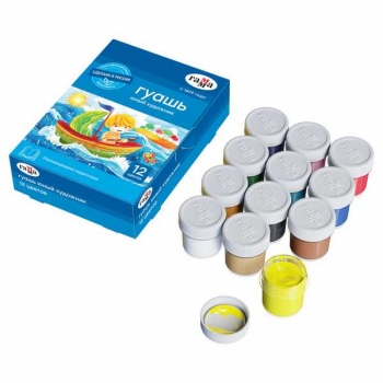 Гуашь ЮНЫЙ ХУДОЖНИК NEW, 12цв, 17,5мл арт.221008