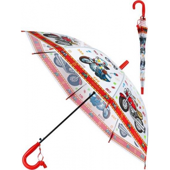 Зонт детский 50см Мотоцикл  со свистком, ПВХ, в пакете арт. ЗНТ-1226