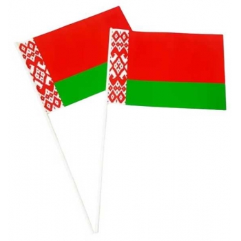 Флажок махательный С национальной символикой РБ на пластиковой палочке, 11*21см, бум. мел. арт.Ф1