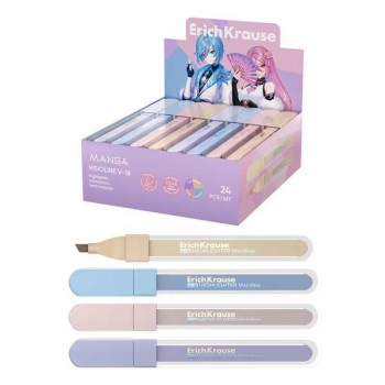 Маркер-выделитель ErichKrause V-18 Manga, цвет ассорти арт.60812