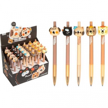 Ручка автоматическая deVENTE Strange Animal, 0.7мм, подарочная с декор. элементом, ассорти, синяя арт.5070404