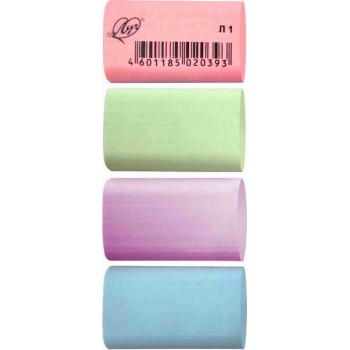 Ластик Л1 (35*22*10 мм), пастельный цвет, в ассортименте арт.34С 2262-08
