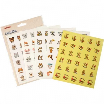 Наклейки-оценки deVENTE, 5 дизайнов, 150 шт, в пласт. пакете с блистерным подвесом, арт. 8002216