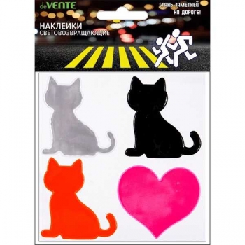 Светоотражающие наклейки deVENTE SAFE MODE Коты 120x120 мм, ПВХ, ассорти арт. 9083902