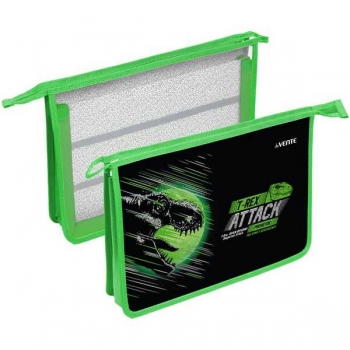 Папка д/тетр. А5 на молнии, картон/пластик, конгрев, фольга deVENTE T-Rex (240*198*45мм) арт.8056596