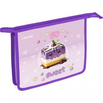 Папка д/тетр. А5 на молнии, картон/пластик, конгрев, фольга deVENTE So Sweet (240*198*45мм) арт.8053591