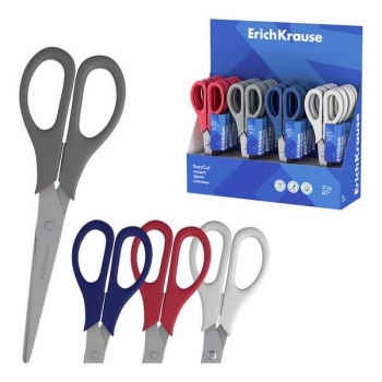 Ножницы ErichKrause EasyCut 17 см, ассорти, в дисплее арт.60836