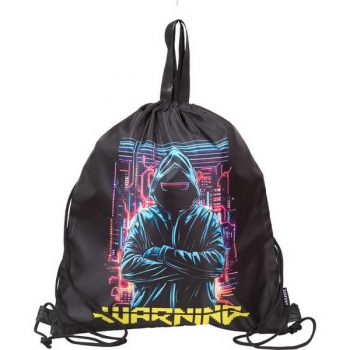 Мешок для обуви deVENTE 1-отделение 38x43 см, Cyber водоотталкивающ. ткань, верев. завязка арт. 7040511