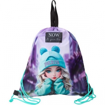 Мешок для обуви deVENTE 1-отделение 38x43 см, Paris Girl водоотталкивающ. ткань, верев. завязка арт. 7040516