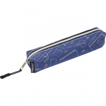 Пенал мягкий прямоугольный 210х40х40 deVENTE School, износостойкий полиэстер, темно-синий арт.7026083