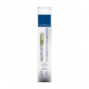 Ручка шариковая Bruno Visconti  HappyWrite0.5мм+карандаш Kawaii Animals. Заяц НАБОР арт.20-0215/59-21-0074/02