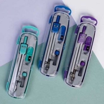 Готовальня Hatber (3 пр.) (циркуль, точилка, грифель) в пласт. пенале с прозр. крышкой арт.DCg_085926