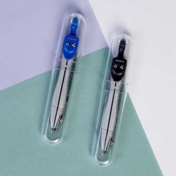 Циркуль Hatber металлический, в прозр. пластик. футляре, цвет ассорти арт.DCc_11501