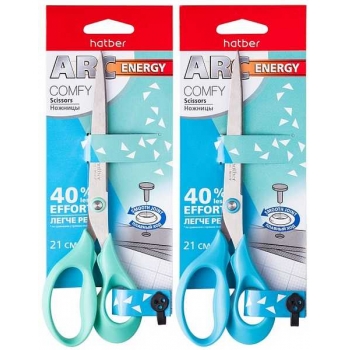 Ножницы Hatber COMFY, 21см, в картонном блистере с е/п арт.SC_061323
