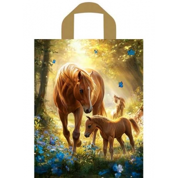 Мешок 35х28см ПВД 55мкм глянцевый с петлевой ручкой, Утро арт.н00283478