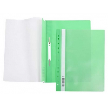 Папка-скоросшиватель A4 Hatber, 180мкм, зеленая, с перфорацией арт.AS4_00204