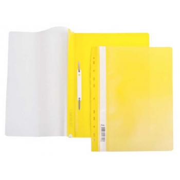 Папка-скоросшиватель A4 Hatber, 180мкм, желтая, с перфорацией арт.AS4_00205