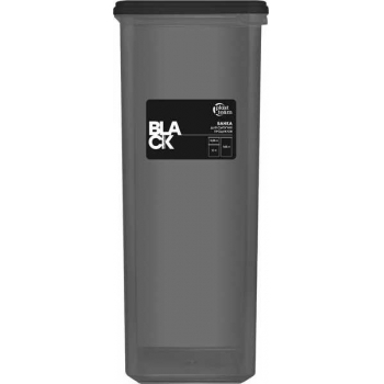 Банка для сыпучих продуктов Plast Team BLACK прямоугольная, 1,65 л арт.PT1708 10 621