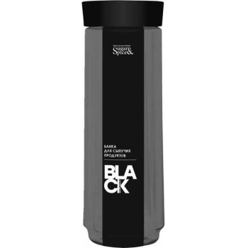 Банка для сыпучих продуктов SugarSpice Black 1,6л с завинчивающейся крышкой арт.SE2250 10 621