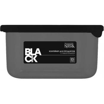 Контейнер для продуктов SugarSpice Black квадратный 0,4л с гибкой крышкой арт.SE1679 10 621