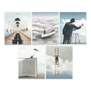 Тетрадь 48л в клетку BG Визуальный обман, матовая ламинация, ассорти арт.Т5ск48_лм 12727