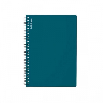Тетрадь А5 80л в клетку на спирали ErichKrause Reef, пластиковая обложка, бирюзовая арт.54130