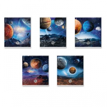 Тетрадь 48л в клетку ErichKrause Вселенная, металлизированная ламинация+твин-лак арт.60613