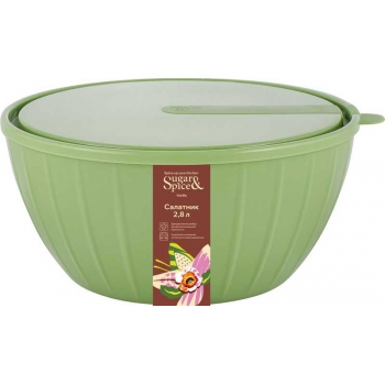 Салатник SugarSpice STONE с крышкой 2,8л фисташка арт.SE1867 11 050