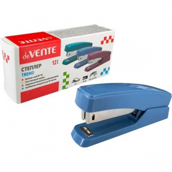 Степлер 10 (12л) deVENTE Trend пластик , в карт.коробке, пепельно-синий арт. 4142506