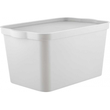 Ящик для хранения Keeplex Happy с крышкой, 24 л, 45,2х29,8х24,4 см серое перышко арт.LA5127 11 024