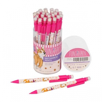 Карандаш автоматический 0.7мм Bruno Visconti Fun.Корги с ластиком арт.21-0042/29