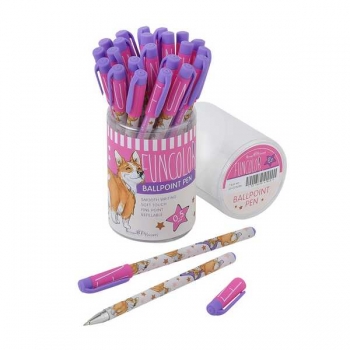 Ручка шариковая Bruno Visconti HappyWrite. FunColor.Корги, 0.5мм, синяя арт.20-0215/66